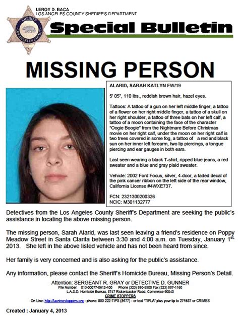 19 Yr Old Sarah Alarid Missing California Teen Last Seen Leaving New