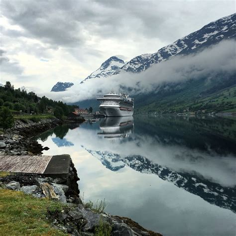 Cruise On Innvikfjorden Near Olden Norway Fjord Cruise