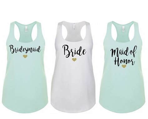 Bridesmaid Shirts Bridesmaid Tank Tops Bridesmaid T Wedding Tank Tops Maid Of Honor Shirt
