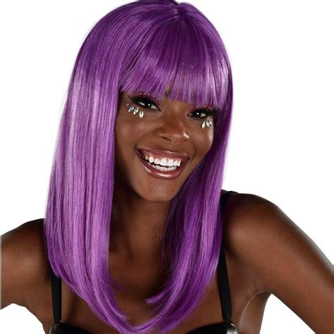 Classic Beauty Purple Wig Party City
