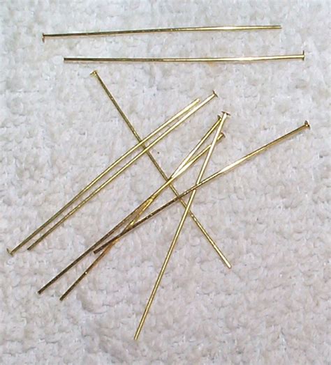 Vintage Solid Brass 2 Inch Headpins Head Pins Pin Jewelry Jewelry