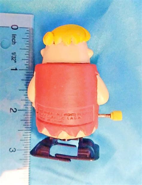 Barney Rubble 1992 Hanna Barbera Flintstones Plastic Wind Up Walking Toy
