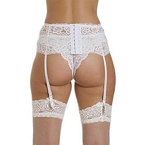 new deep 6 wide lace suspender belt for stockings stretchy embroidered lingerie ebay