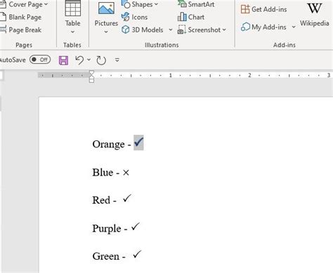 Check Marked Box In Word
