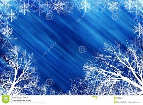 Winter Scene With Blue Backround Royalty Free Stock Images