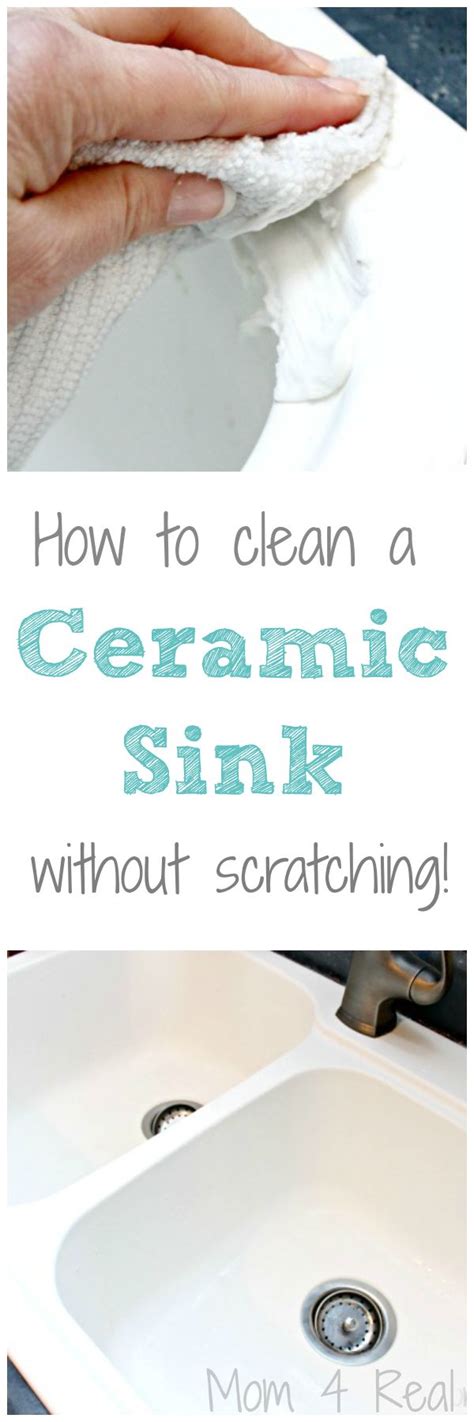 How To Clean A Ceramic Sink Or Porcelain Sink Mom 4 Real Kitchen