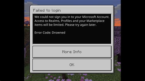 Pls Help Me Error Code Drowned Failed To Login Minecraft Bedrock