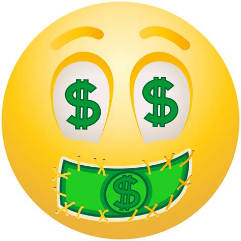 Dollar Face Emoticon Emoji Clipart Info