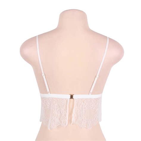 White Sheer Lace Bralette Top Ohyeah