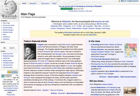 23 Years Of Wikipedia Website Design History 17 Images Version Museum