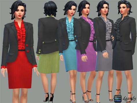 Business Suit With Ruffles The Sims 4 Catalog