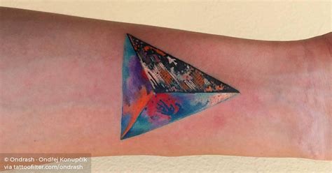 Abstract Triangle Tattoo On The Forearm