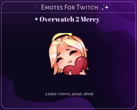 Cute Overwatch Mercy Emote For Twitch Discord Youtube Etsy