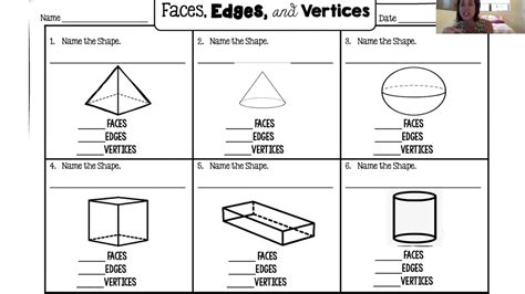 Counting Sides Vertices Faces Of A 3d Shape Youtube