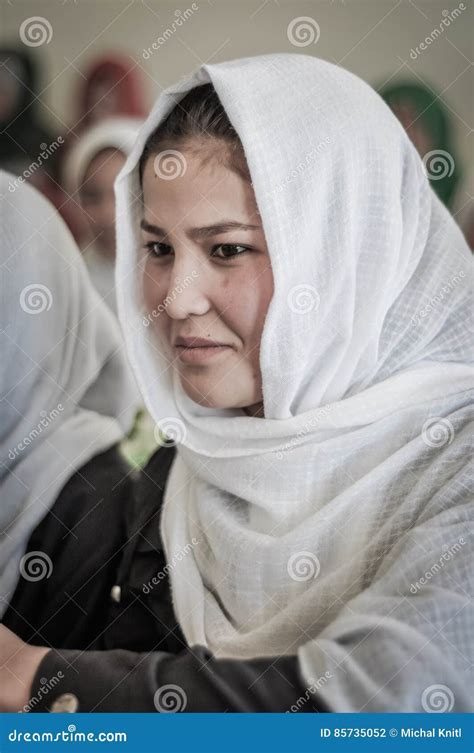 Smiling Girl In Hijab In Afghanistan Editorial Photography Image Of Little Islamic 85735052