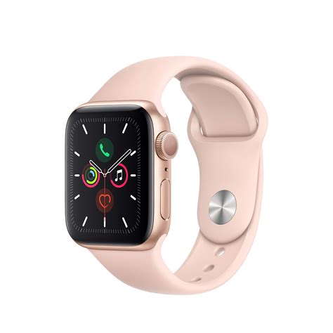 Apple Watch Series 5 Gps 40mm Gold Aluminum Case With Pink Sport Band
