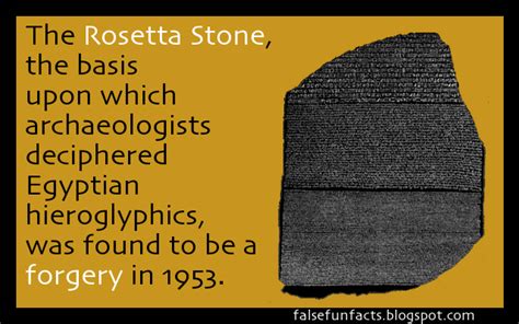 false fun facts rosetta stone