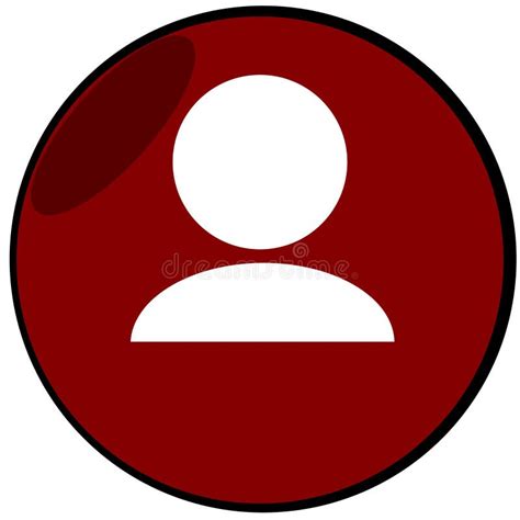 A Icon Profile With Circle And Shadow Color Dark Red And Background