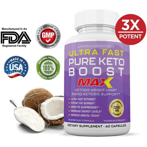 Ultra Fast Pure Keto Boost Max 1200mg Keto Diet Pills Bhb Salts Advanced Ketogenic Supplement