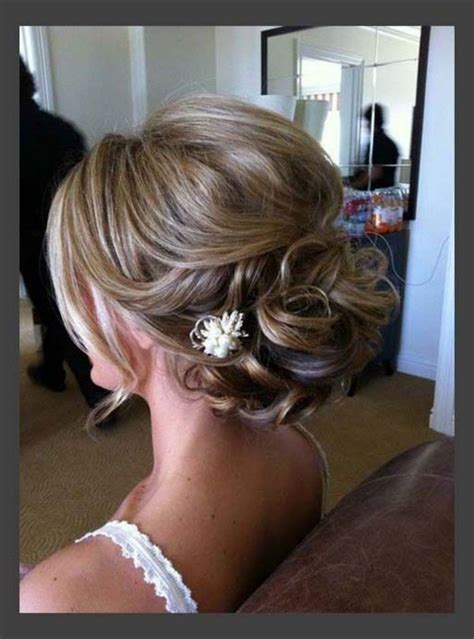 You can get this hairstyle by pulling the hair into a ponytail then strategically curling and pinning the hair from its base. Pretty Updos For Medium Length Hair Ideas | Medium ...
