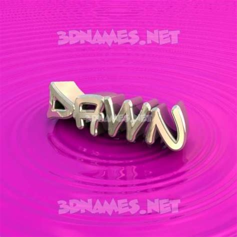 preview of pink graffiti 3d name for dawn