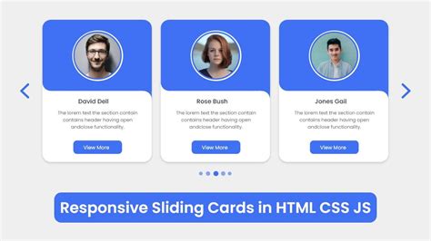Responsive Card Slider In Html Css And Javascript