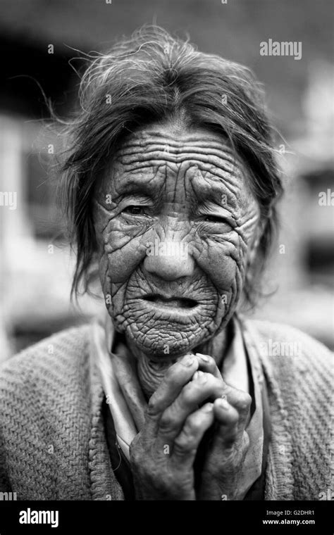 Old Wrinkly Lady Stock Photo Alamy