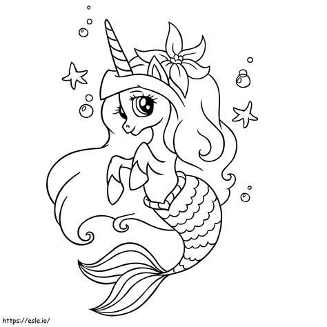 Free Printable Unicorn Mermaid Coloring Pages