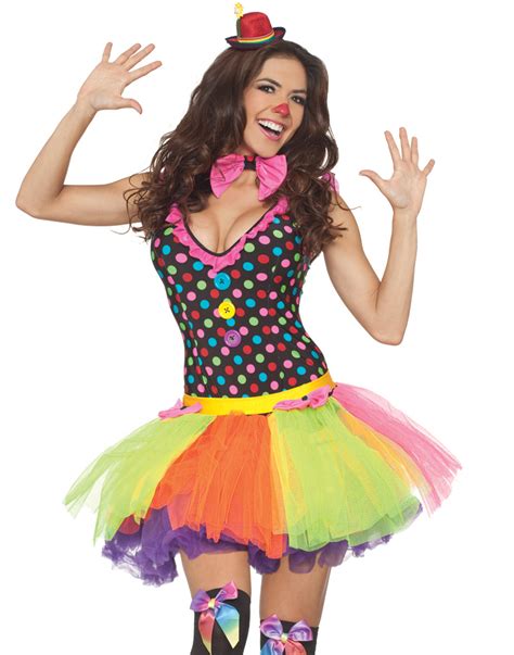 Clowning Around Sexy Circus Clown Fancy Dress Women Halloween Party