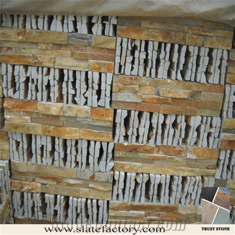 Gold Beige Quartzite Cultured Stone Beige Quartzite Wall Cladding