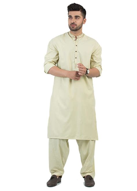 Buy Shahzeb Saeed Wash N Wear Formal Kameez Shalwar For Men Green Sk