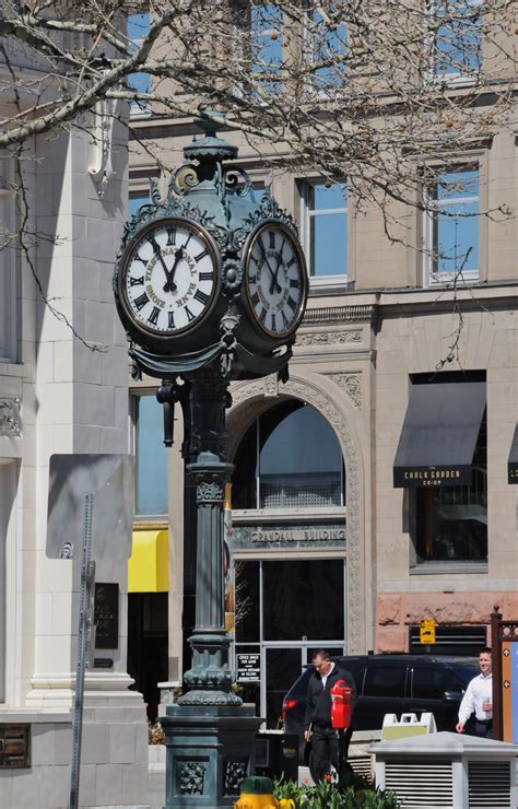 Historic Clock On Main Street In Salt Lake City Utah This Version Of