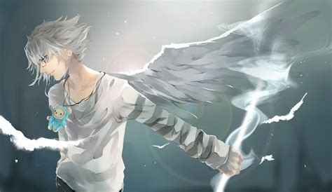 Wallpaper Illustration Anime Wings Angel Art Boy Wing