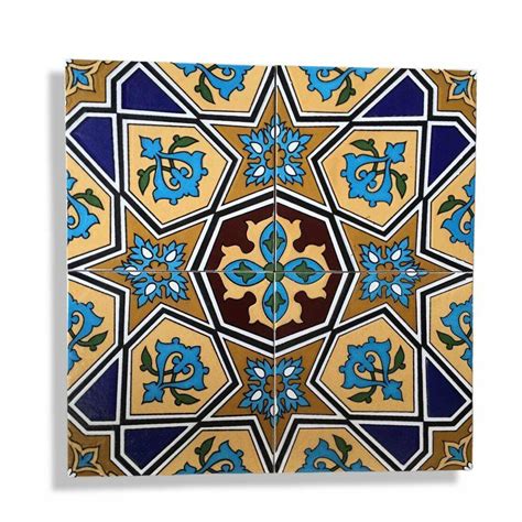 Buy Set Of 4pcs Traditional Moroccan Tiles 20x20 Cm