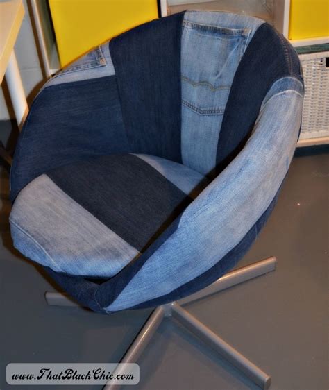 Diy Ikea Hack On The Skruvsta Swivel Chair Done Denim Style That