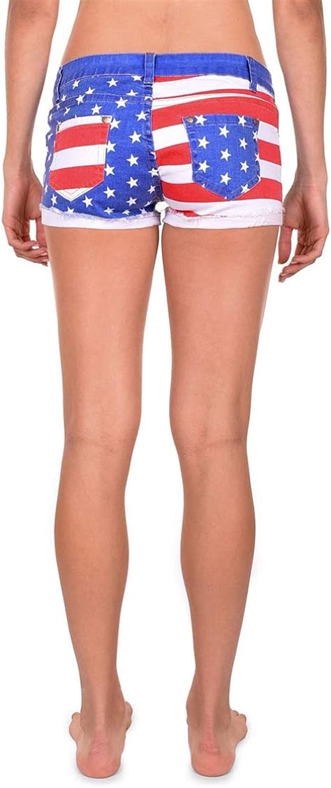Summer Patriotic Stars Stripes Prited Casual Beach Shorts Womens Usa American Flag Shorts Arts