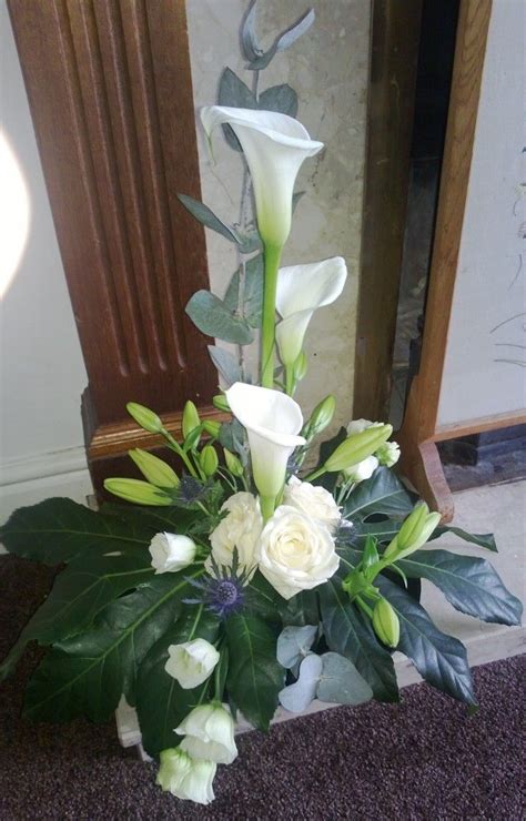 White Calla Lily Table Decoration Altar Blumen Blumengestecke