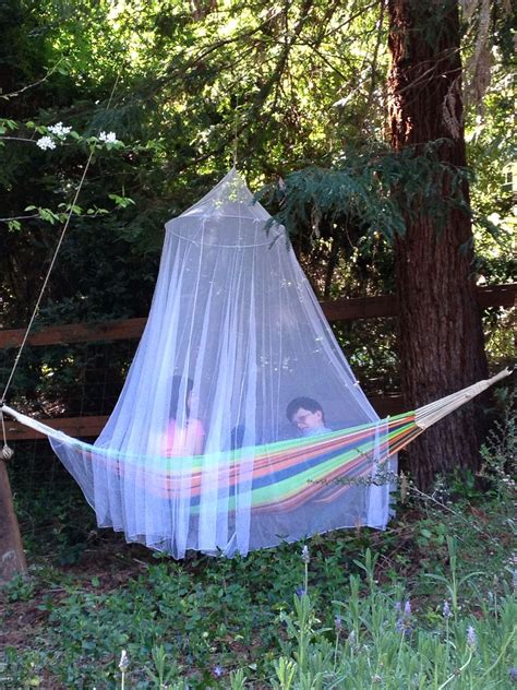 The next hammock comes from a brand that might not be as well known as the previous one. Mosquito net, hammock... Super cool reading hangout ...