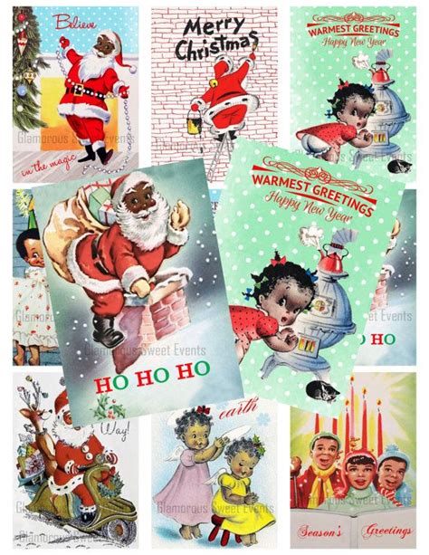 Instant Download African American Christmas Cards Christmas Etsy