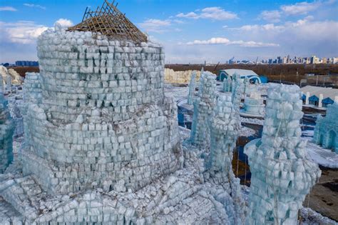 The Temporary Ruins Of Harbins Melting Ice Sculptures