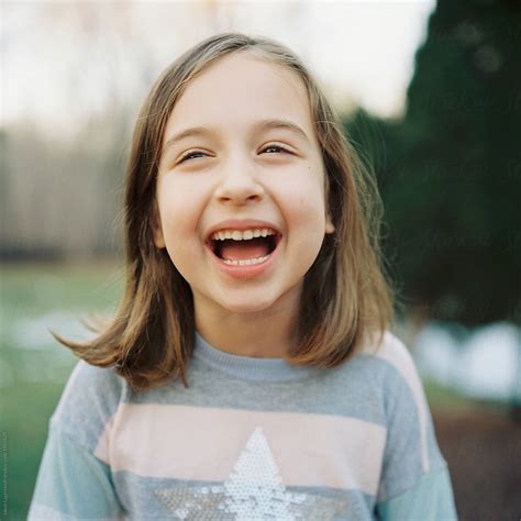 Cute Young Girl Laughing By Jakob Lagerstedt Young Girl Laughing