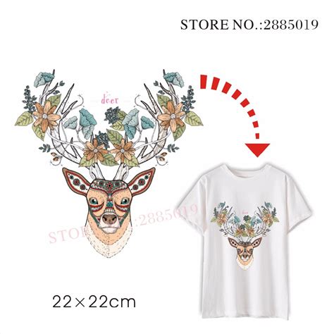 Mr Deer Iron On Patches Diy Shirt Thermal Transfer Press Pyrography