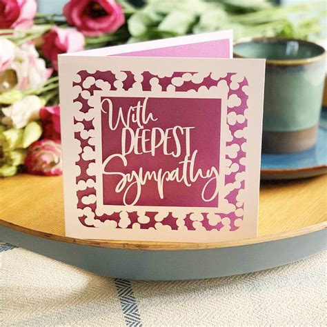 Deepest Sympathy Card By Whole In The Middle