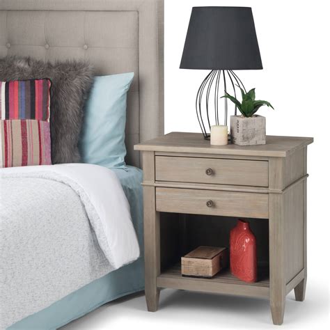 Wyndenhall Sterling Solid Wood 24 Inch Wide Contemporary Bedside