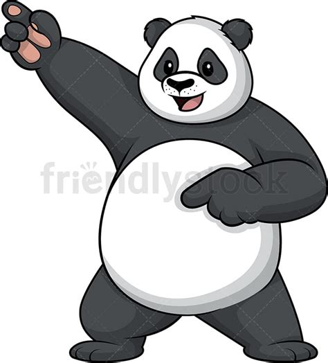 Panda Dancing Cartoon Clipart Vector Friendlystock