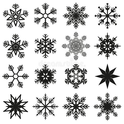 Ice Crystal Set Stock Vector Illustration Of Snow Winter 55842816