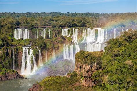 Premium Photo Rainbow And Iguazu Falls Iguazu Falls Are Waterfalls