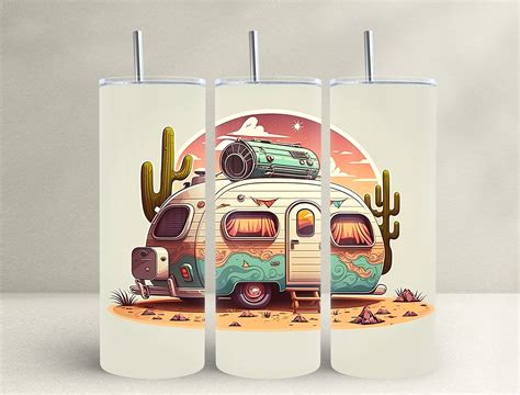 Camping 20oz Skinny Tumbler Graphic By Cluckcluckstore · Creative Fabrica