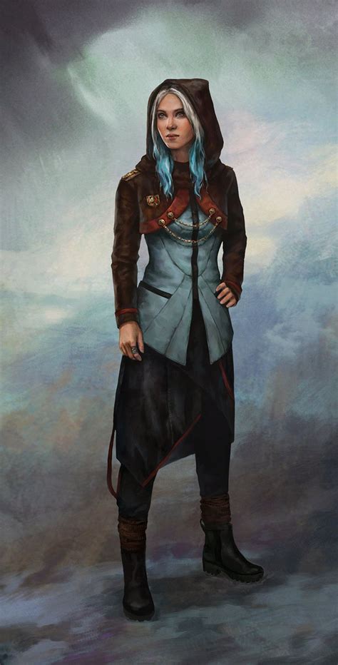 Modern Water Mage Character Portraits Modern Fantasy Concept Art