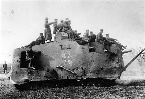 1차 세계대전 당시 독일군의 A7v 전차 하겐 Ww1 German Army A7v Sturmpanzerwagen Tank Hagen